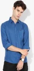 Pepe Jeans Blue Solid Regular Fit Casual Shirt men