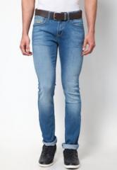 Pepe Jeans Blue Solid Slim Fit Jeans men