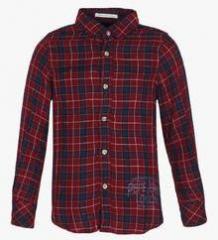 Pepe Jeans Maroon Regular Fit Casual Shirt boys