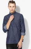 Pepe Jeans Navy Blue Printed Regular Fit Casual Shirt Men