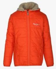 Pepe Jeans Orange Winter Jacket girls