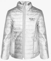 Pepe Jeans Silver Winter Jacket girls