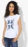 Pepe Jeans White Printed T Shirt Women