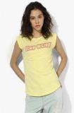 Pepe Jeans Yellow Printed T Shirt Women