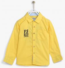 Pepe Jeans Yellow Regular Fit Casual Shirt boys