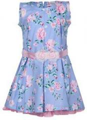 Peppermint Blue Casual Dress With Belt girls