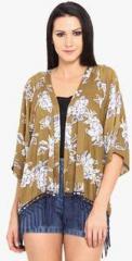 Pera Doce Khaki Printed Shrug women