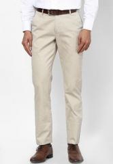 Peter England Cream Formal Trouser men