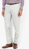 Peter England Light Grey Regular Fit Formal Trouser men