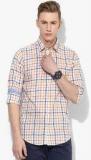 Peter England Multicoloured Checked Slim Fit Casual Shirt men