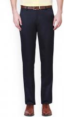 Peter England Navy Solid Formal Trousers men