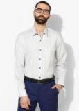 Peter England White & Grey Slim Fit Casual Shirt men