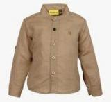 Playdate Beige Casual Shirt Boys