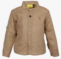 Playdate Beige Casual Shirt boys