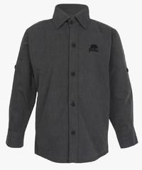 Playdate Dark Grey Casual Shirt boys