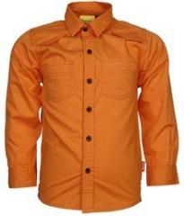 Playdate Orange Casual Shirt boys