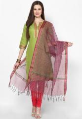 Plume Pink Cotton Dupatta women