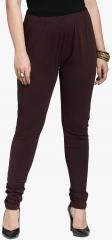 Pluss Brown Solid Legging women