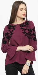 Pluss Purple Printed Blouse women