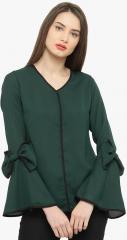 Pluss Teal Solid Blouse women