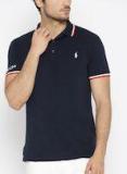 Polo Ralph Lauren Navy Blue Solid Polo Collar T Shirt men