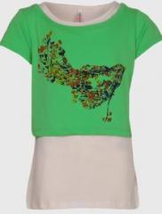 Poppers By Pantaloons Green Casual Top girls