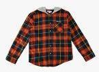 Poppers By Pantaloons Orange Checked Regular Fit Casual Shirt boys