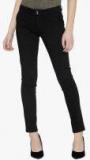 Xpose Black Solid Mid Rise Slim Fit Jeans women