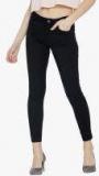 Xpose Black Washed Mid Rise Skinny Fit Jeans Women