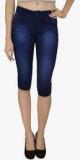 Xpose Navy Blue Washed Capri women