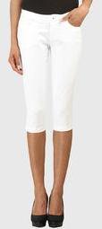 Xpose White Solid Capri Women