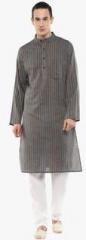 Prayyan Grey Striped Kurta men