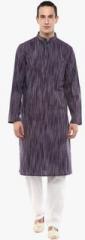 Prayyan Purple Striped Kurta men