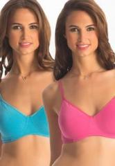 Prettysecrets Blue And Pink Snug Tee Wireless Basics/Everyday Bra