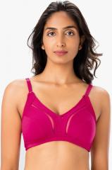 Prettysecrets Magenta Solid Non Padded Non Wired Basic Bra women