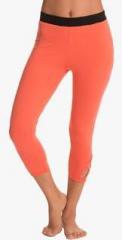 Prettysecrets Orange Solid Capri women