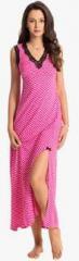 Prettysecrets Pink Printed Gown women