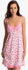 Prettysecrets Pink Printed Sleepdress women