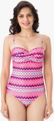 Prettysecrets Pink Printed Swimsuit women