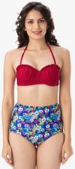 Prettysecrets Red Printed Bikini women