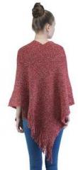 Priknit Maroon Solid Shrug women