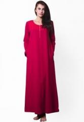 Private Lives Maroon Solid Nightwear women