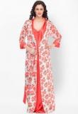 Private Lives Peach Printed Nightwear Women