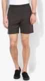 Proline Dark Grey Solid Regular Fit Shorts Men