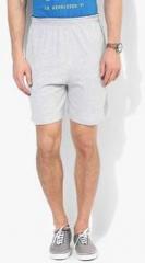 Proline Grey Milange Solid Regular Fit Shorts men