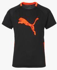 Puma Active Dry Graphic Black Round Neck T Shirt boys