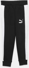 Puma Black & White Classic T7 Colourblocked Joggers boys