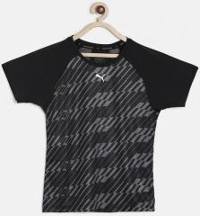 Puma Black Printed Gym Graphic Aop Round Neck T Shirt boys