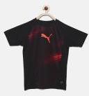 Puma Black Printed Sports T Shirt Boys