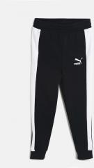 Puma Black Solid Classic T7 Joggers boys